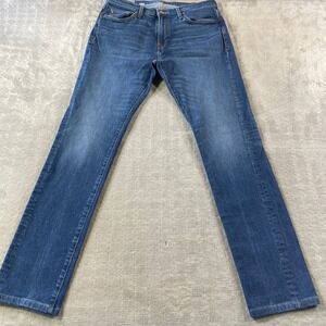 Ace Rivington Jeans Mens 34x34 Blue Athletic Taper Candiani Denim Italy 34x32